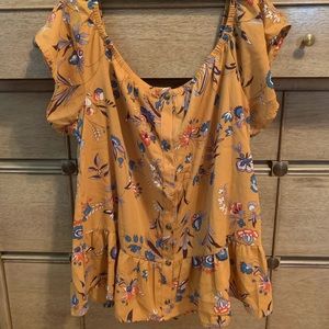 Adorable off the shoulder top!